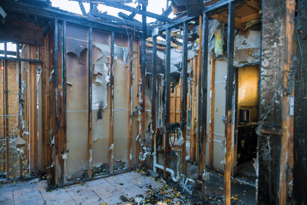 Professional Emergency Fire Cleanup technician working in Knox, IN